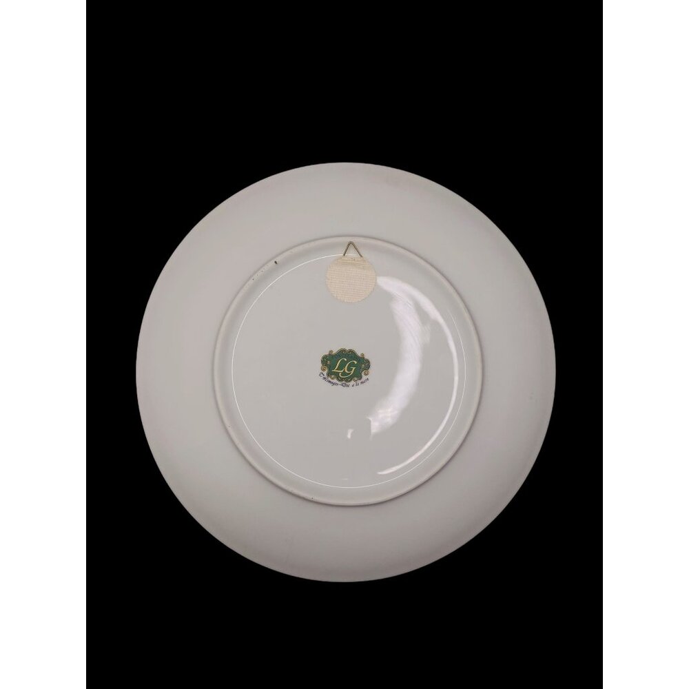Porcelaine LG Limoges Hand Painted Decorative Plate With Children & Dog Design - Picture 6 of 7